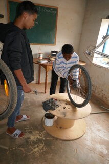 Fahrradwerkstatt im Bildungszentrum ALABRI